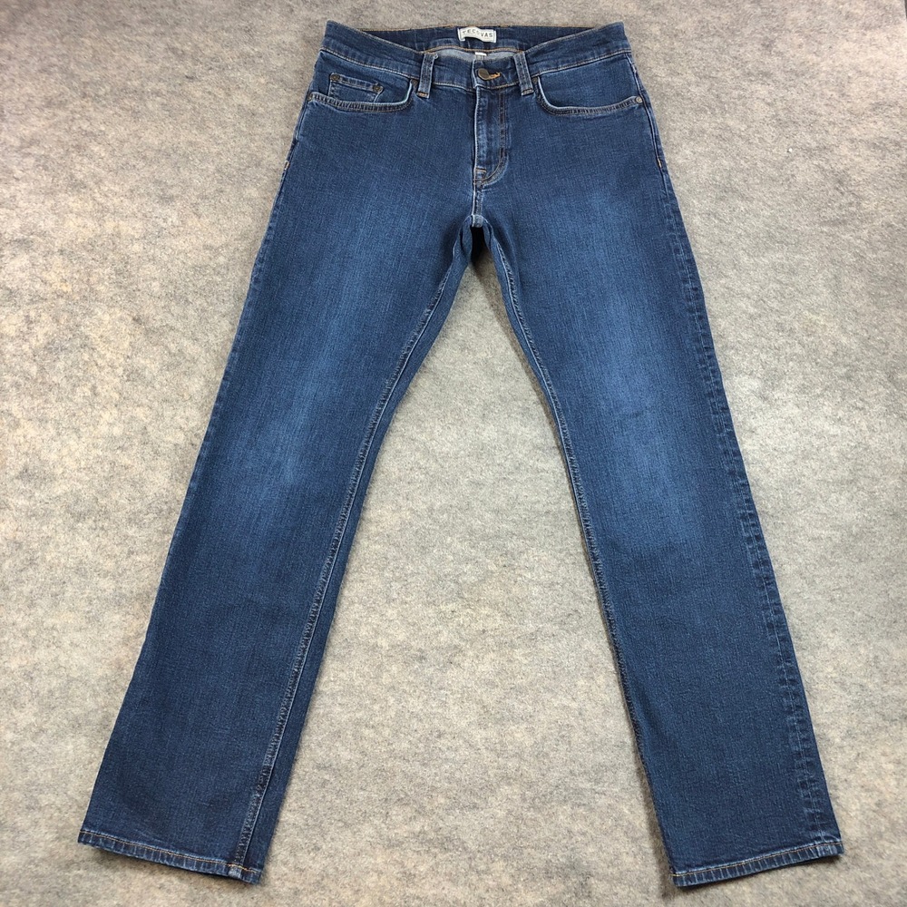 Tecovas Mens 31x32 Dark Blue Slim Fit Denim Jeans